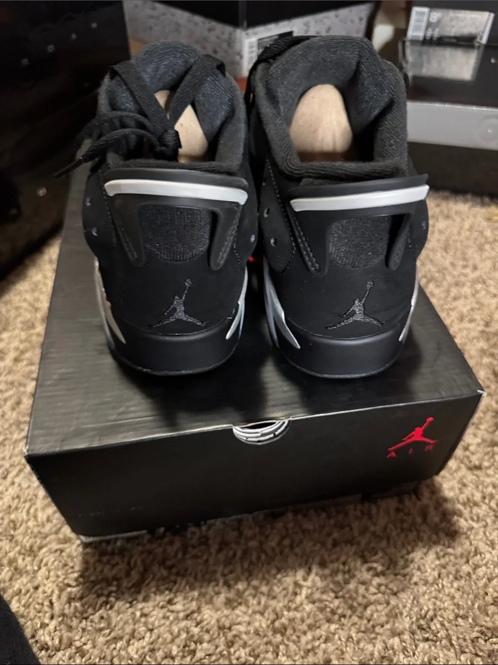 Jordan Black Low-Top Sneakers with Metallic Lace Tips